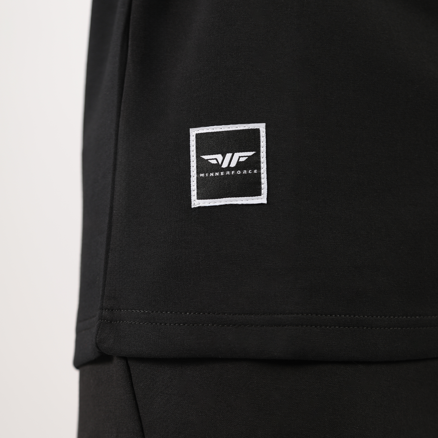 close up view for t-shirt black with logo 
