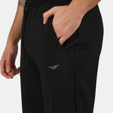 close up  view for pocket of pants black with logo 