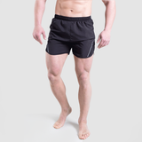 a fit man wearing  short black 
