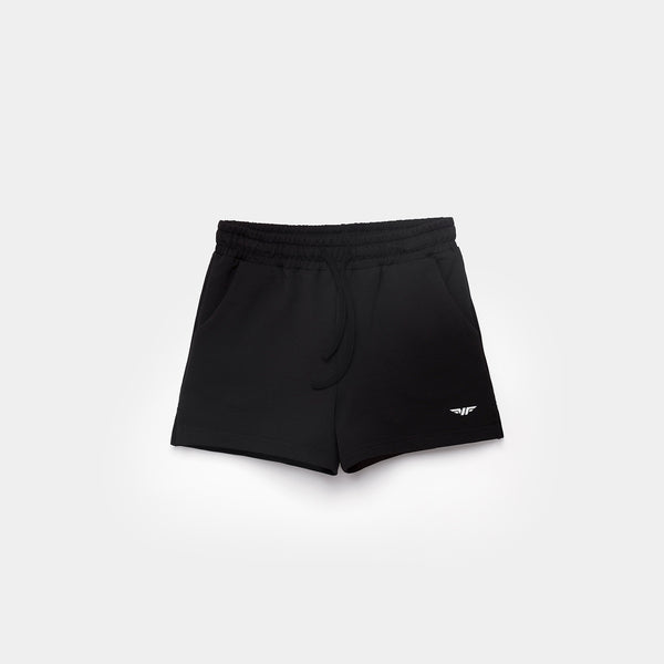 a short black with logo white 