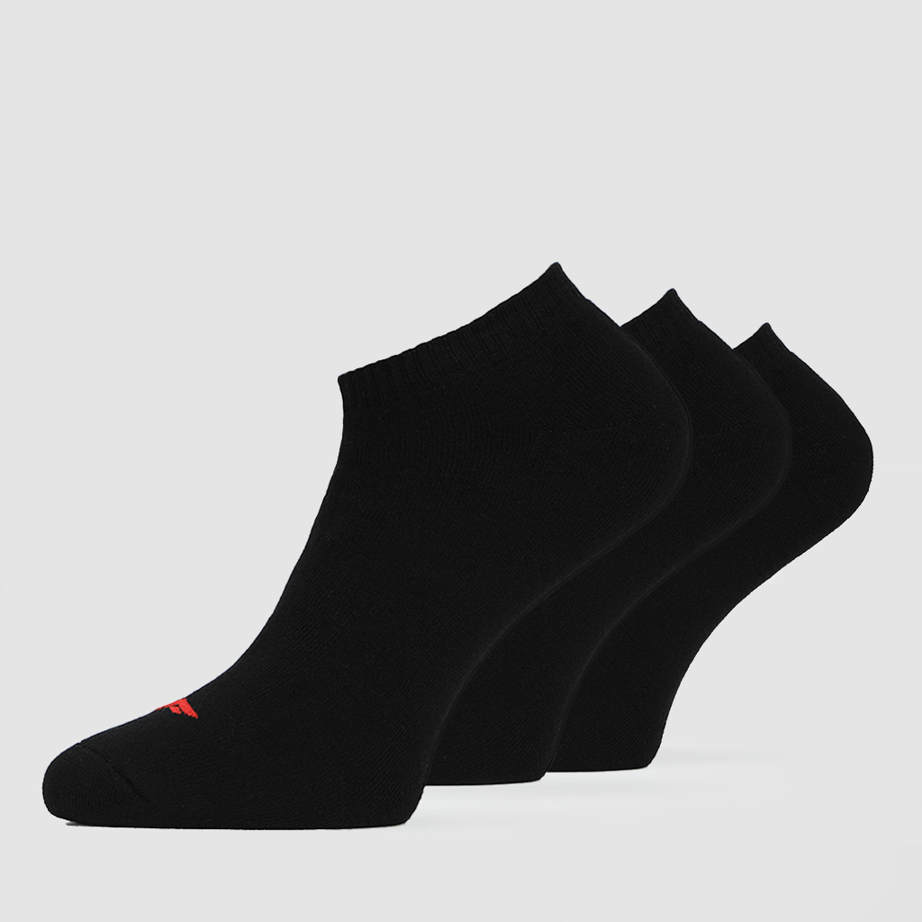 3 PAIRS black with logo red and white 