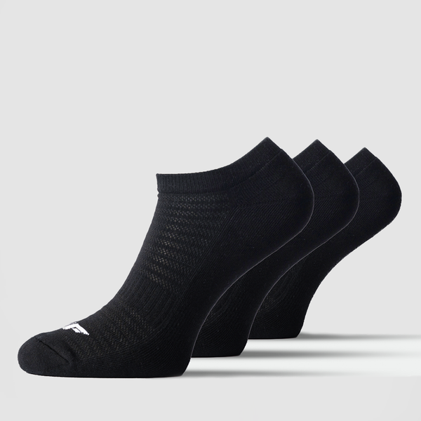 Pack of 3 pairs for socks black with logo white 