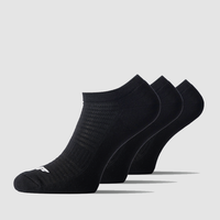 WOMEN-ESSENTIAL-HALF CUSHIONED ANKLE SOCKS (BLACK)