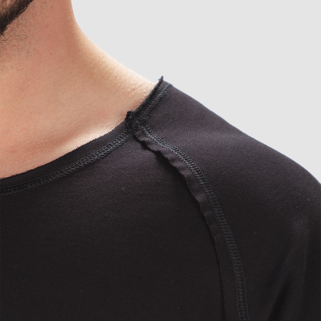close up view for t-shirt black 