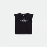 a t-shirt black with logo for girl  