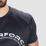 close up view for t-shirt black with logo 