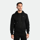 MEN-ESSENTIAL-ZIP UP-HOODIE (BLACK)