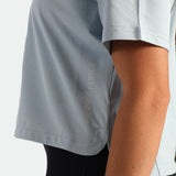 Gray athletic shirt with 'Runner Force' branding on a white background