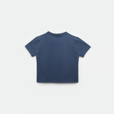 a back view for t-shirt blue opal 