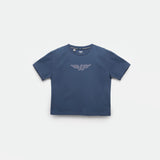 a t-shirt blue opal with logo 
