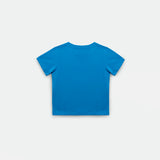 back view for t-shirt blue 