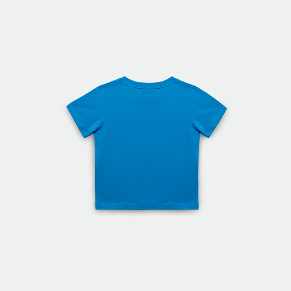 back view for t-shirt blue 