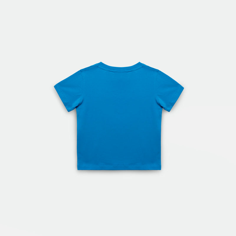 back view for t-shirt blue 
