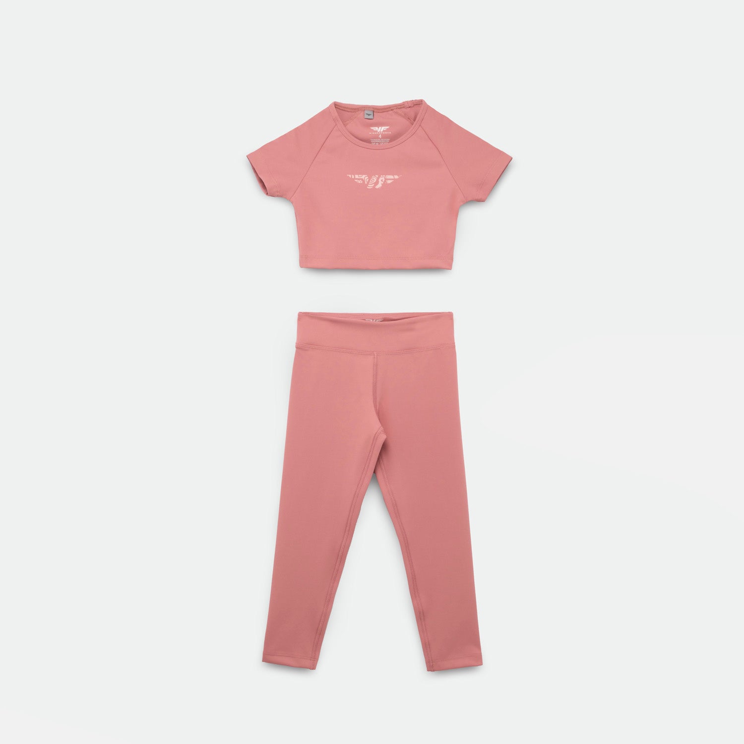 a crop top with logo and legging BLUSH-PINK
