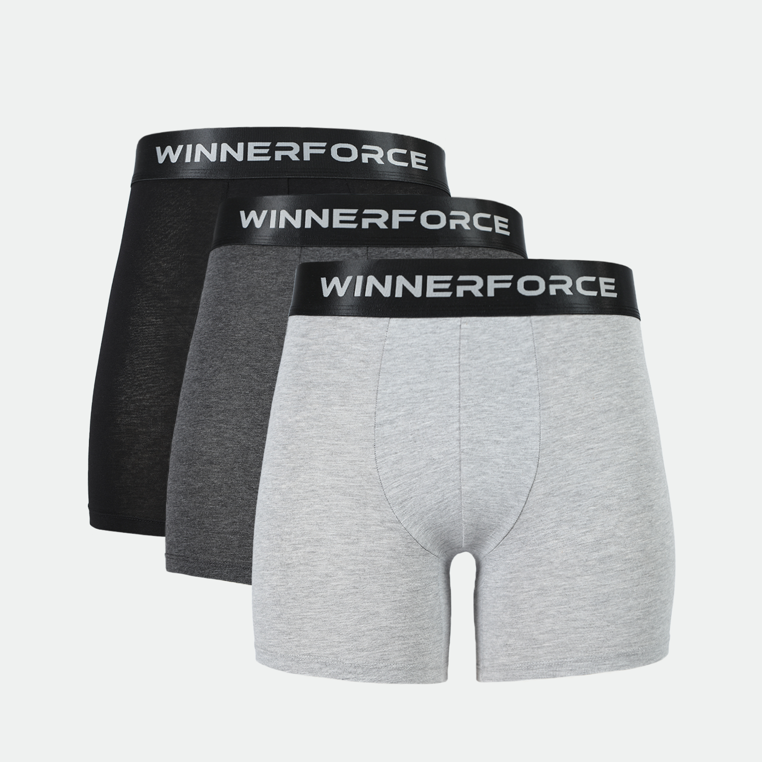 MEN-BOXER (BLACK-GREY-DARK GREY) 3 PCS