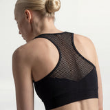 WOMEN-ESSENTIAL-SEAMLESS-MESH-BRA (BLACK)