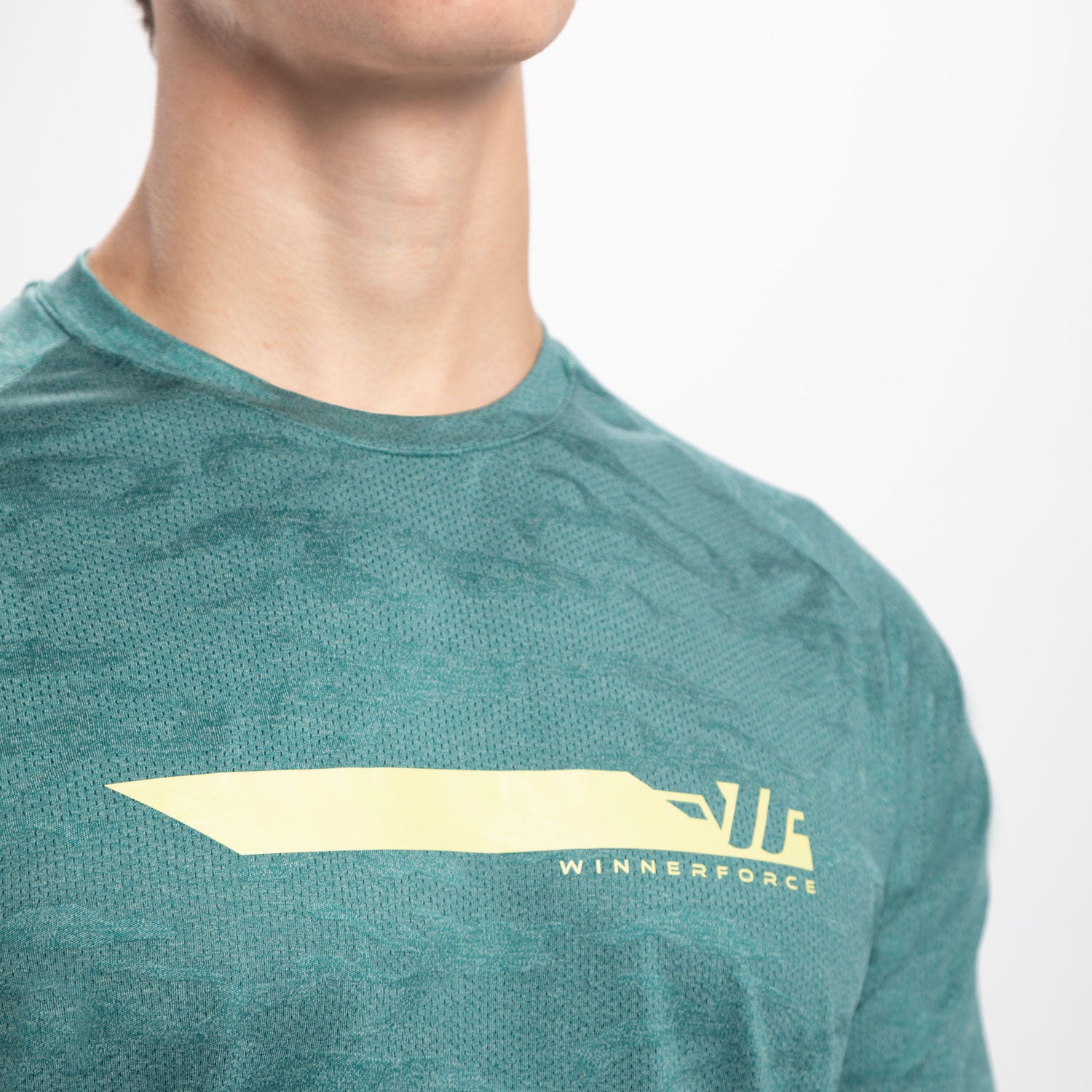 close up view for t-shirt DARK-CYAN
