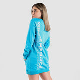 a fit woman wearing sweatshirt with logo