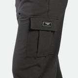 close down view for pocket of pants grey ebony with logo 