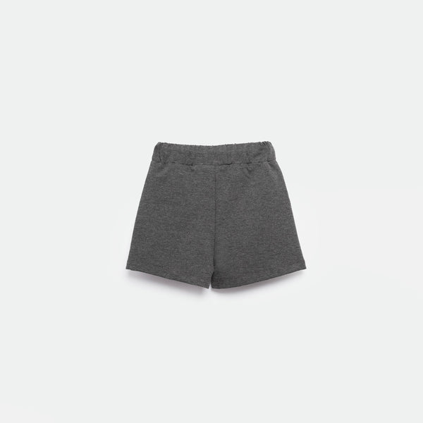 GIRL-ESSENTIAL-BERMUDA-SHORT (MARL-DARK-GREY)