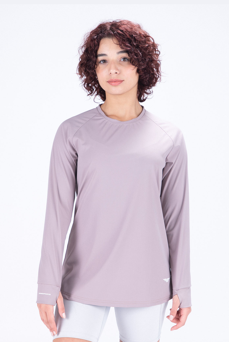 WOMEN INFLUENCE LONGSLEEVE TSHIRT(IRIS-PURPLE)