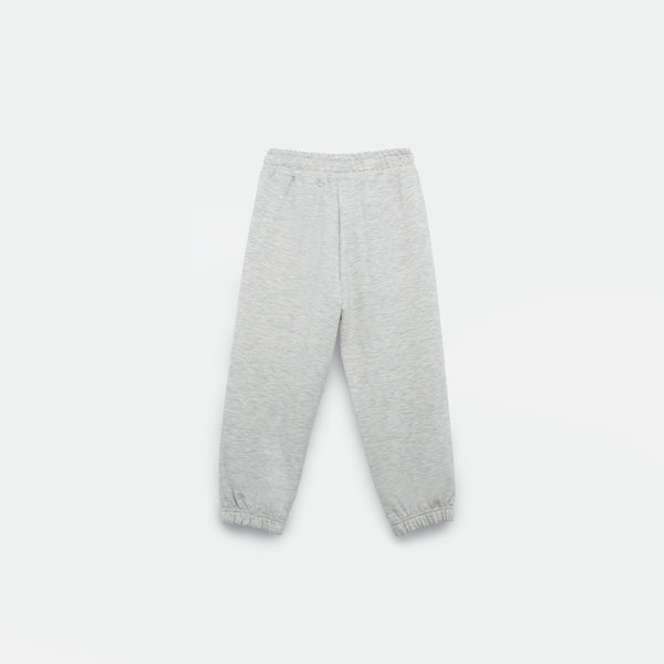 a back view for jogger pants  marl light grey 