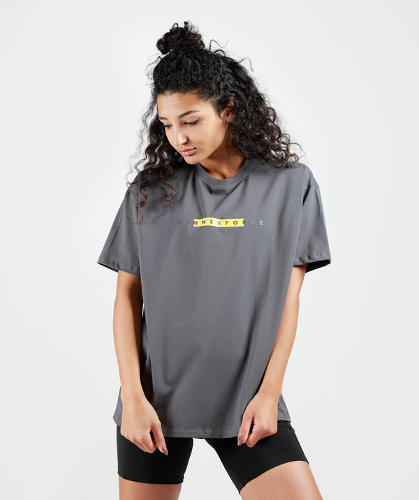 WOMEN FORCE OVERSIZE T-SHIRT (DARK-GREY)