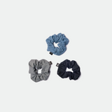 WOMEN-COCO-HAIRBOW-SCRUNCHIE (BLACK-PETROLI BLUE-GREY)