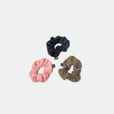 WOMEN-COCO-HAIRBOW-SCRUNCHIE (BLACK-OLIVE GREEN-BLUSH PINK)