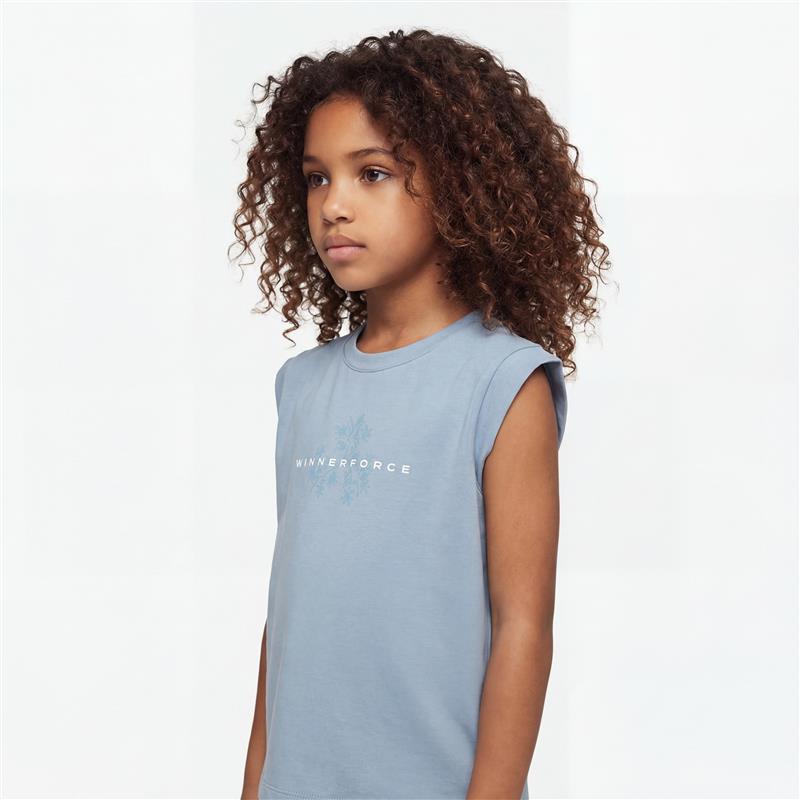 GIRL-ESSENTIAL-T-SHIRT-CAP SLEEVES (ANGEL-BLUE)