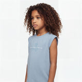 GIRL-ESSENTIAL-T-SHIRT-CAP SLEEVES (ANGEL-BLUE)
