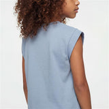 GIRL-ESSENTIAL-T-SHIRT-CAP SLEEVES (ANGEL-BLUE)