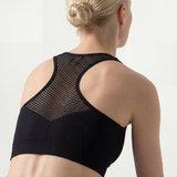 WOMEN-ESSENTIAL-SEAMLESS-MESH-BRA (BLACK)