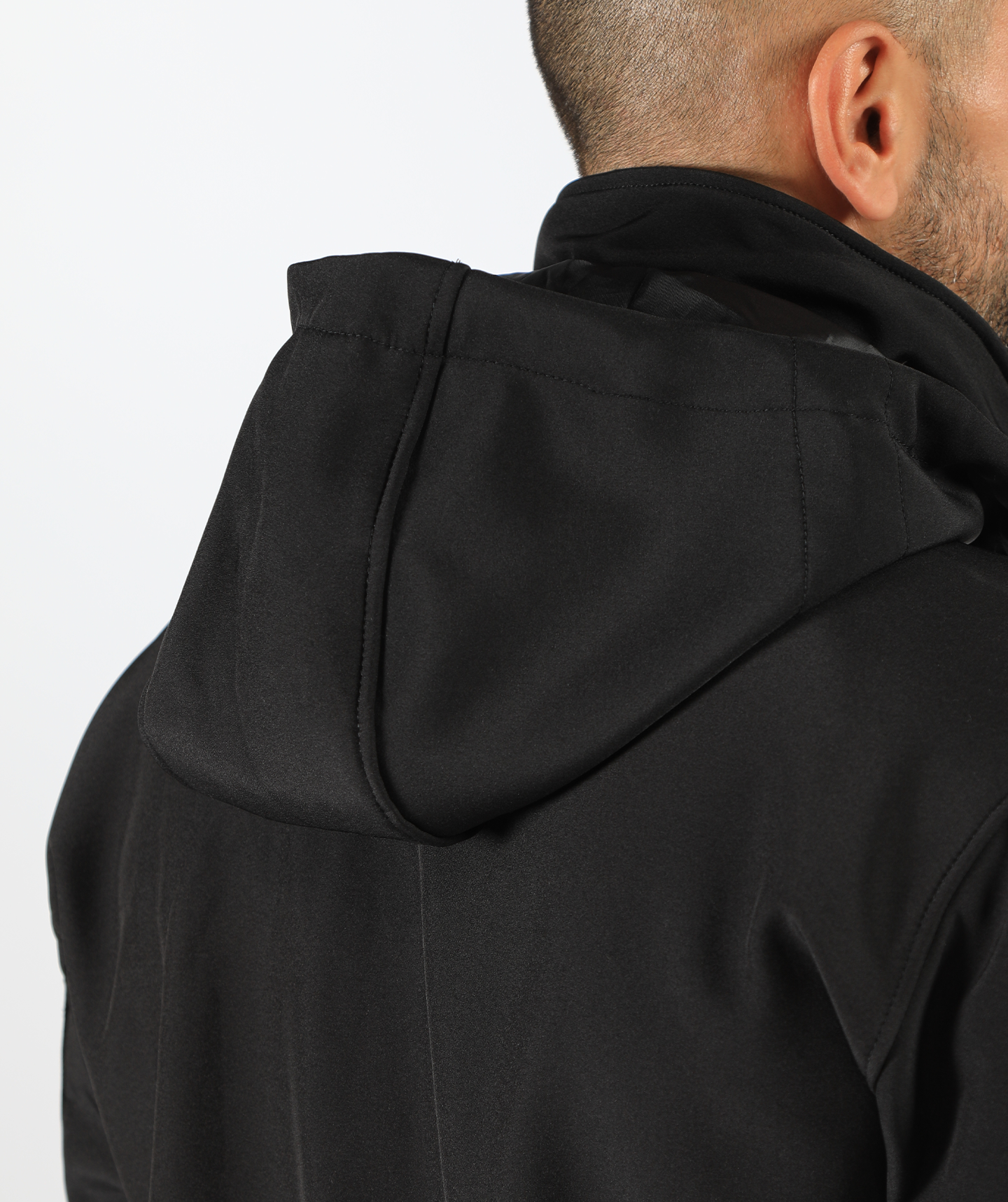 a close up view for jacket black 