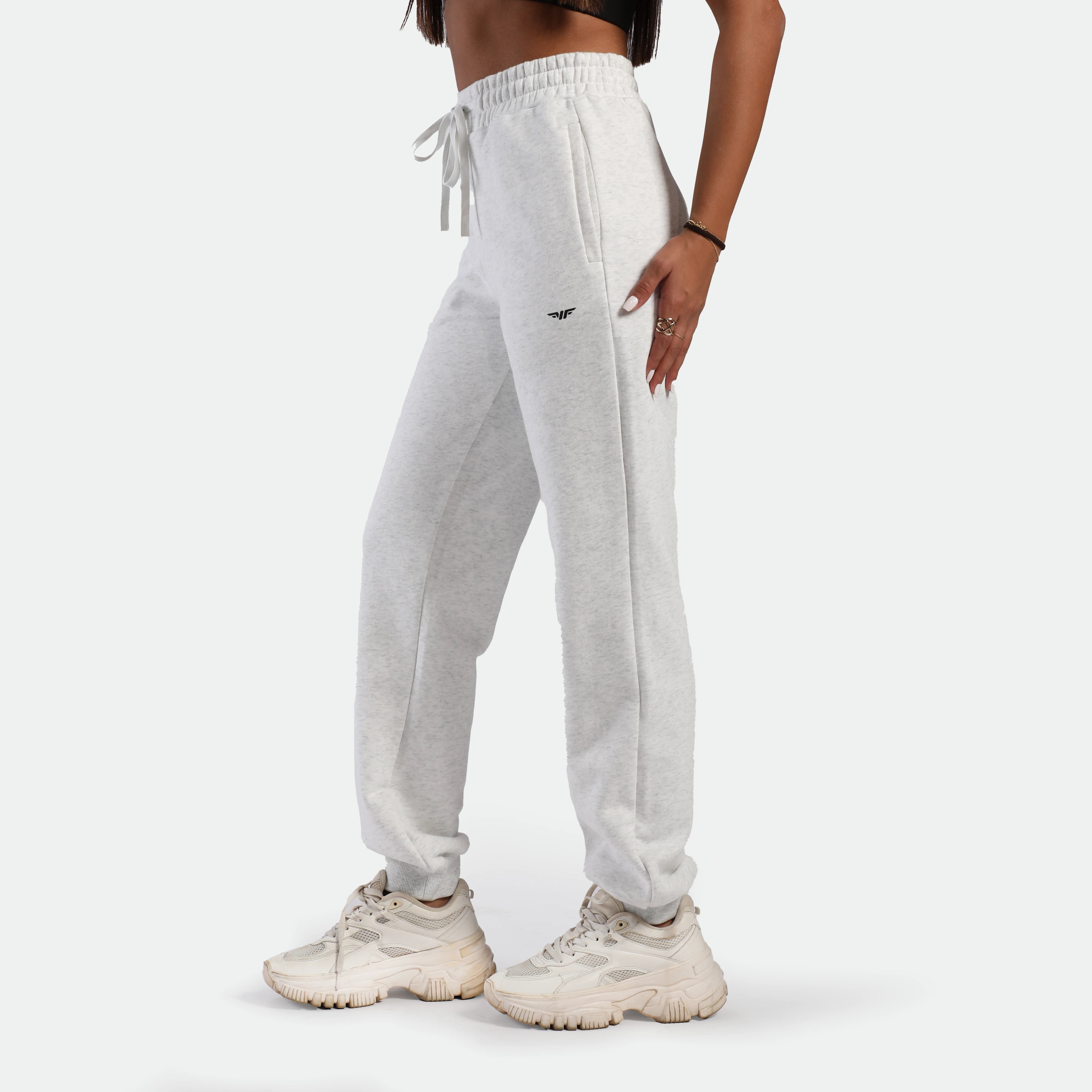 WOMEN-ESSENTIAL-COLD SEASON-JOGGER (MARL LIGHT-ECRU)