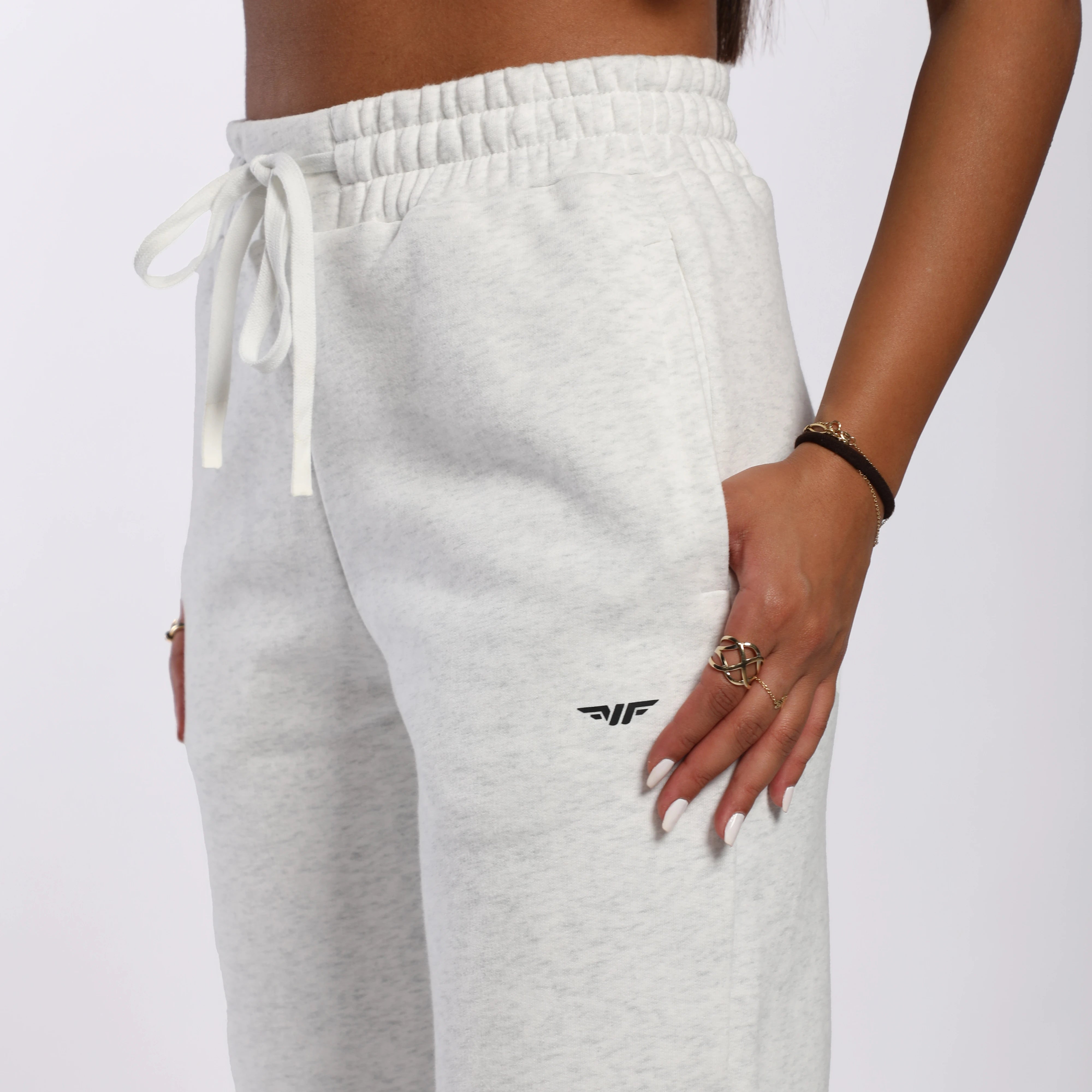 WOMEN-ESSENTIAL-COLD SEASON-JOGGER (MARL LIGHT-ECRU)
