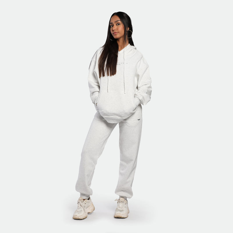 WOMEN-ESSENTIAL-COLD SEASON-JOGGER (MARL LIGHT-ECRU)
