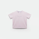 a t-shirt lavender blue with logo 