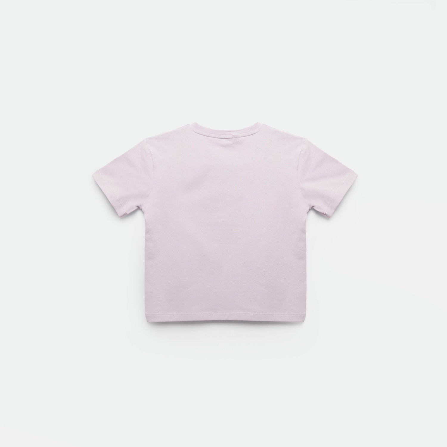 a back view for t-shirt lavender blue 