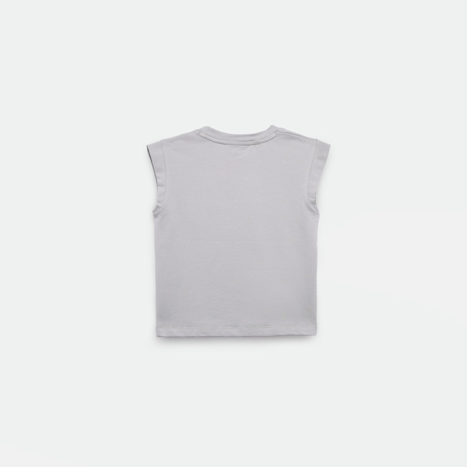 a back view  for t-shirt light grey 