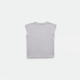 a back view  for t-shirt light grey 