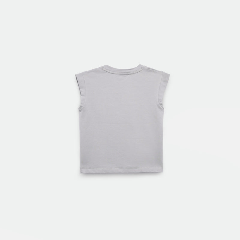 a back view  for t-shirt light grey 