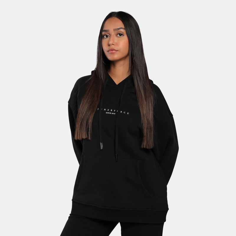 WOMEN-ESSENTIAL-COLD SEASON-HOODIE (BLACK)