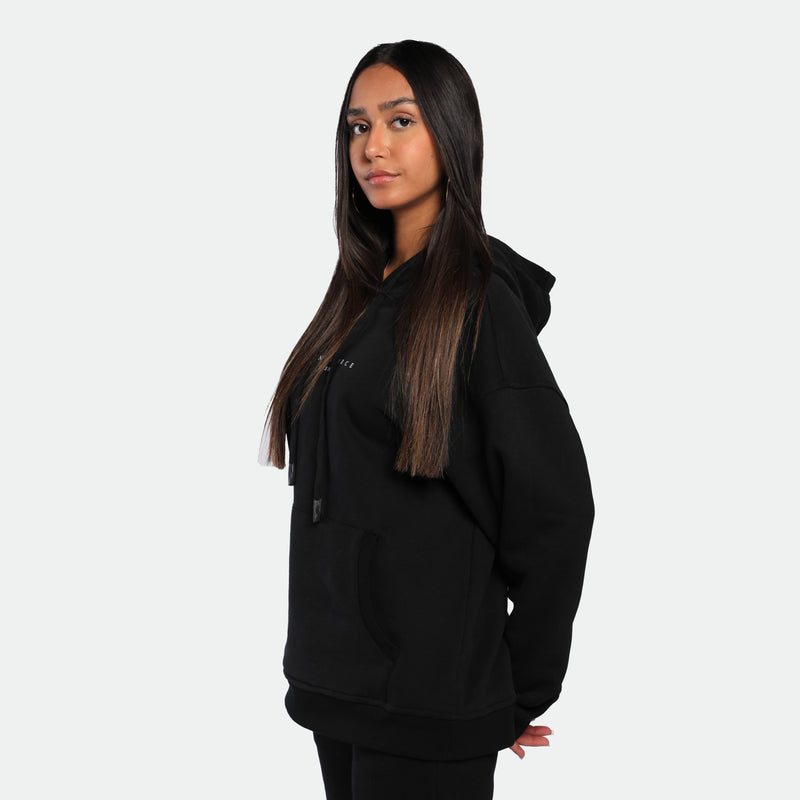 WOMEN-ESSENTIAL-COLD SEASON-HOODIE (BLACK)