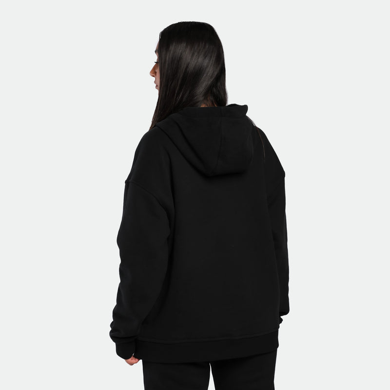 WOMEN-ESSENTIAL-COLD SEASON-HOODIE (BLACK)