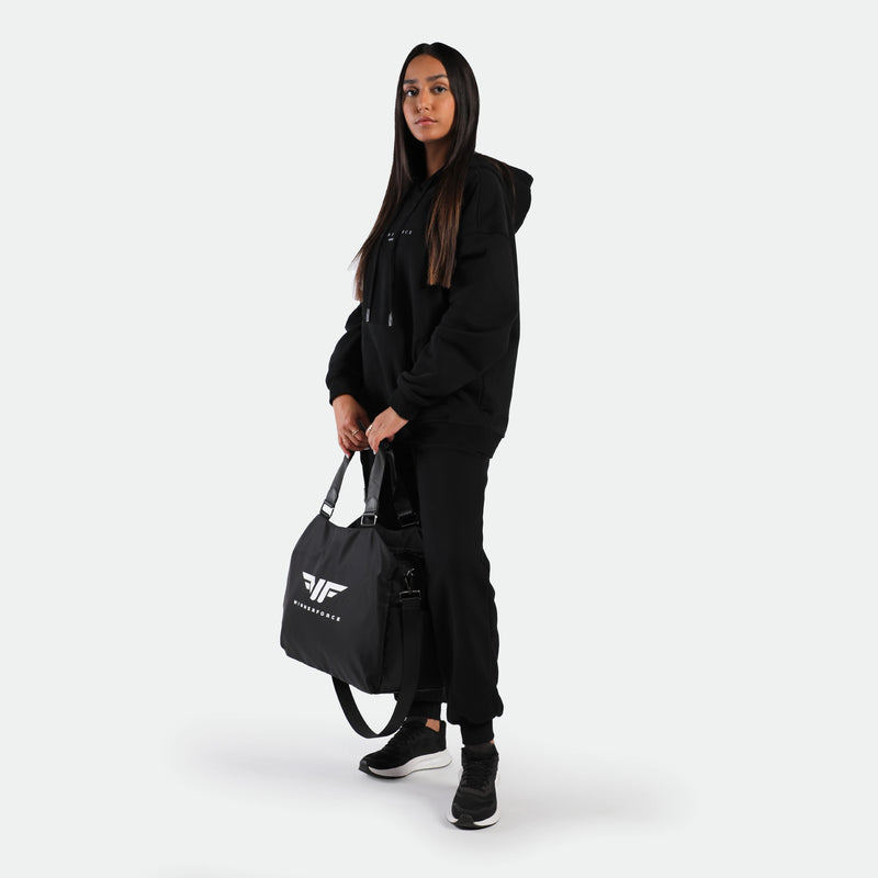 WOMEN-ESSENTIAL-COLD SEASON-HOODIE (BLACK)