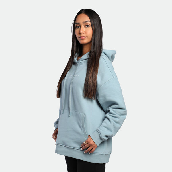 WOMEN-ESSENTIAL-COLD SEASON-HOODIE (NIAGARA BLUE)