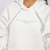 WOMEN-ESSENTIAL-COLD SEASON-HOODIE (MARL LIGHT-ECRU)