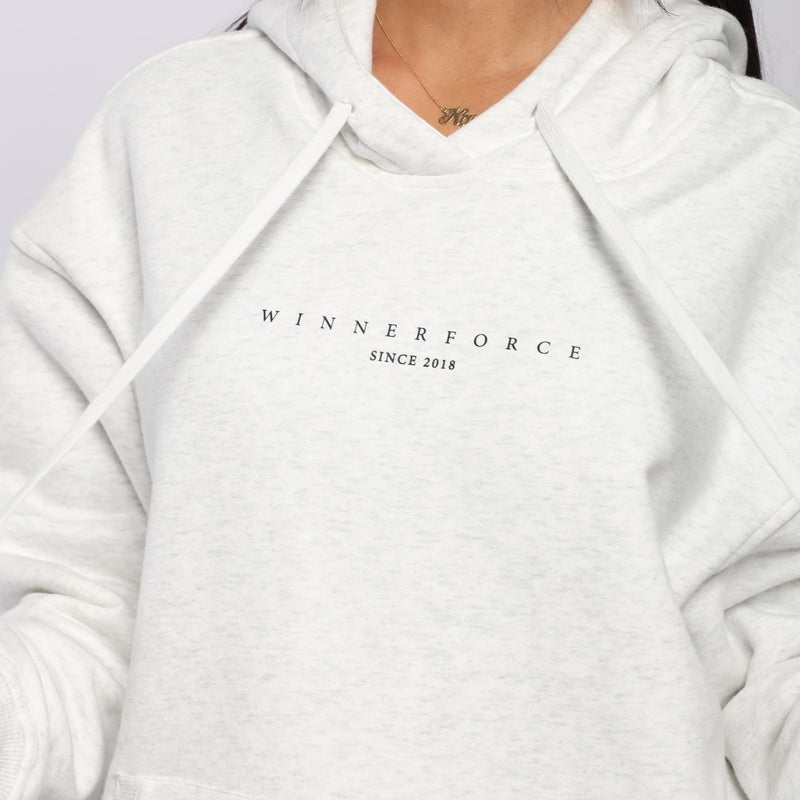 WOMEN-ESSENTIAL-COLD SEASON-HOODIE (MARL LIGHT-ECRU)