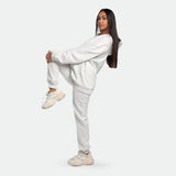 WOMEN-ESSENTIAL-COLD SEASON-HOODIE (MARL LIGHT-ECRU)